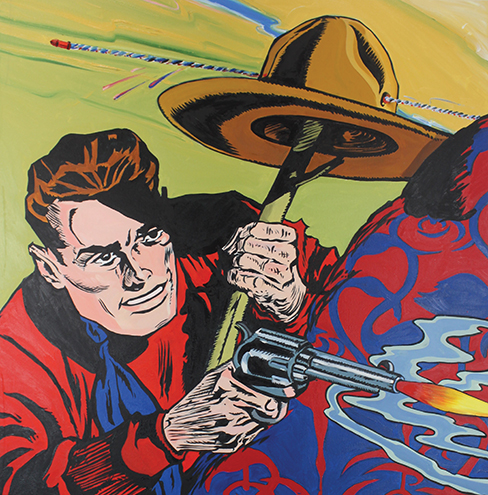 Ciro Quintana, El artista Cubano, 2017,oil on linen, 38 x 38 in