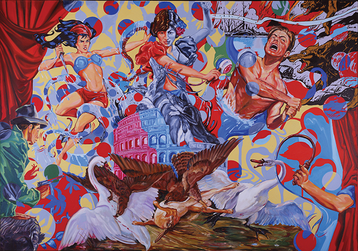 Ciro Quintana Staging of the Last Farewell to Cuban Art 2013 oil on linen 68 x 96.jpg