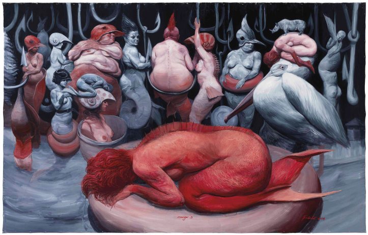 Roberto Fabelo (b. 1950), Omega 3, 2014. 78½ x 123⅞ in