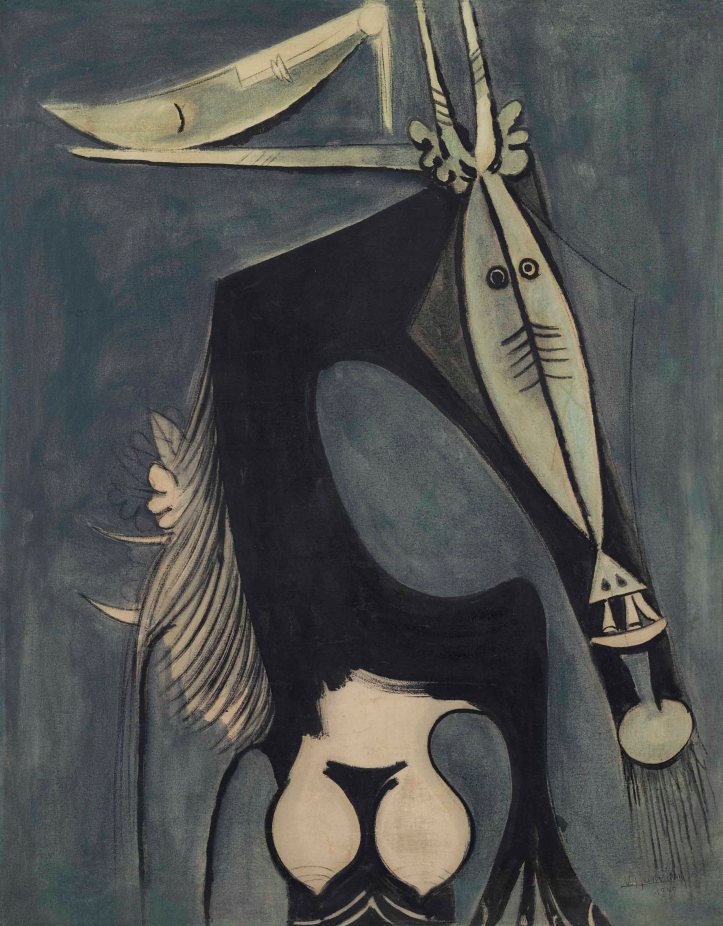 Wifredo Lam (1902-1982), Figure, 1949. 42½ x 33½ in