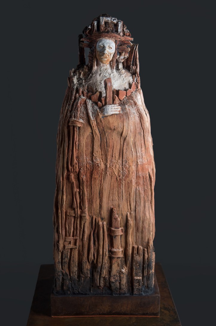 Aimee Perez, El Crisol ceramic sculpture, 36 x 16 x 16 in