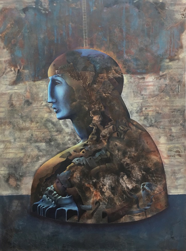 Angela Alés, Calm Resistance, 2018, Oil on canvas, 48x36