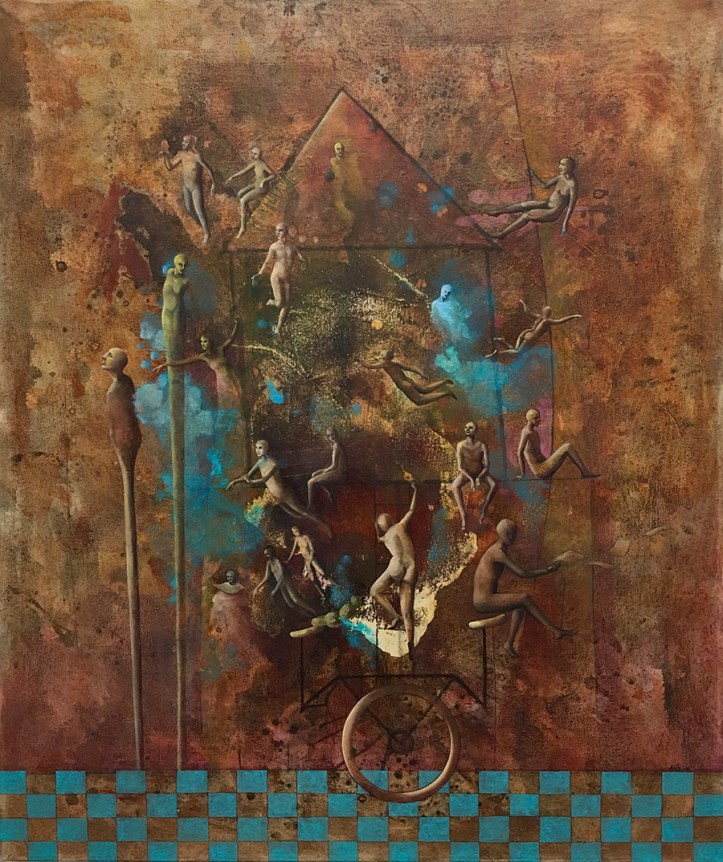 Angela Alés, Caravan, Oil on Canvas, 40 x 30”