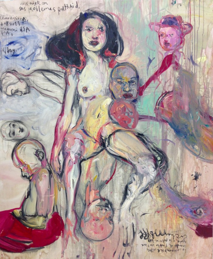 Carlos Quintana, Una mujer con sus problemas, 2011, mixed media on canvas, 60 x 48