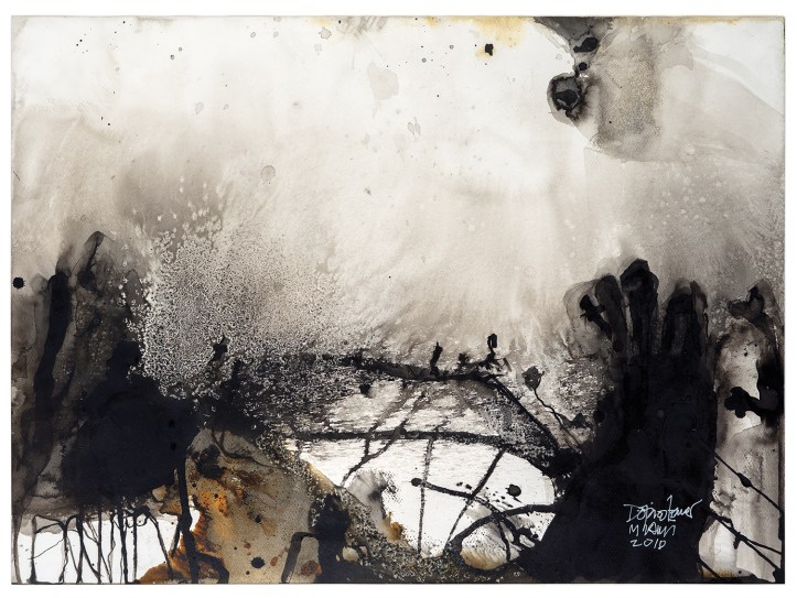 Vicente Dopico-Lerner, Bridge, 2018, Ink on paper, 22 x 30”